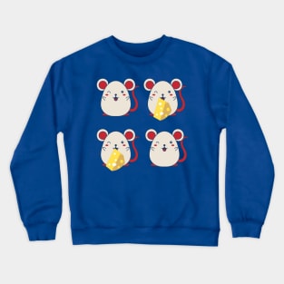 Mouse and cheese pattern Crewneck Sweatshirt